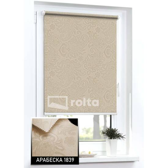 Тканинні ролети Арабеска 1839 кофейний