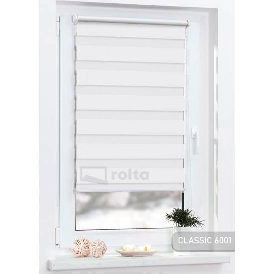 Ролети день-ніч CLASSIC 6001 білий Ролети день-ніч CLASSIC 6001 білий
