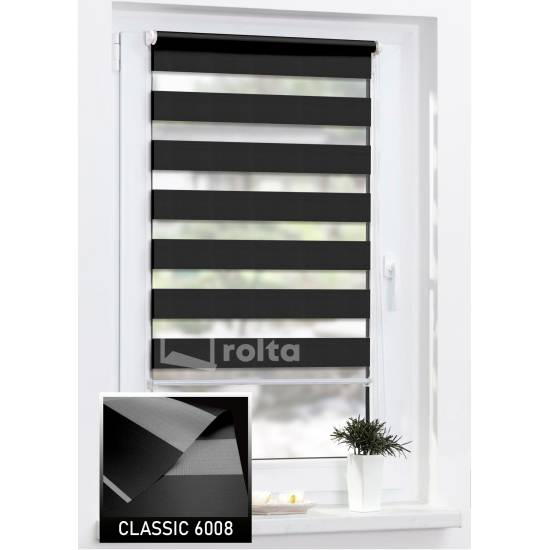 Ролети день-ніч CLASSIC 6008 чорний