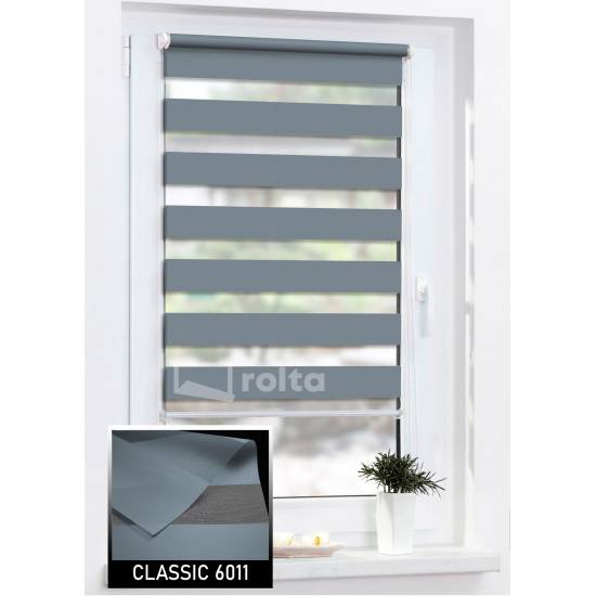 Ролети день-ніч CLASSIC 6011 синьо сірий