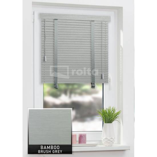Дерев'яні жалюзі 25мм BAMBOO Brush Grey