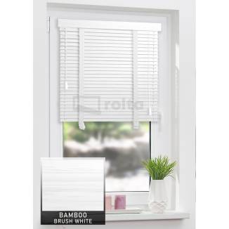 Дерев'яні жалюзі 25мм BAMBOO Brush White