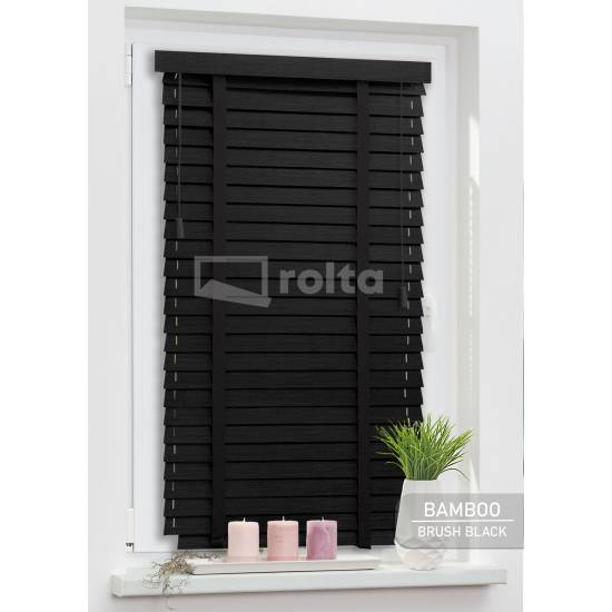Дерев'яні жалюзі 50мм BAMBOO Brush Black