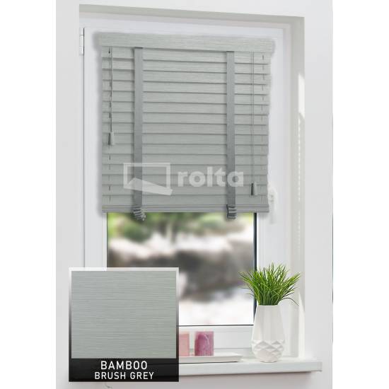 Дерев'яні жалюзі 50мм BAMBOO Brush Grey