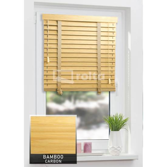 Дерев'яні жалюзі 50мм BAMBOO Carbon
