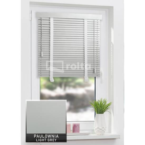 Дерев'яні жалюзі 25мм Paulownia Light Grey 