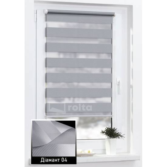 Ролети день-ніч Діамант 4 сірий Ролети день-ніч Діамант 4 сірий