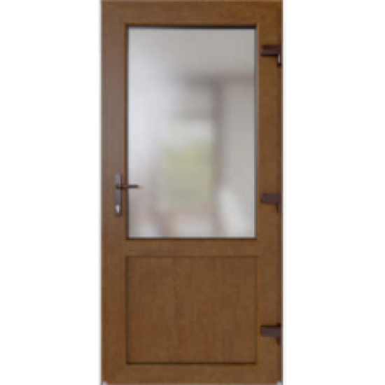 Двері металопластикові Вікнарофф матове скло 24мм Fenster400 850х2050 мм 