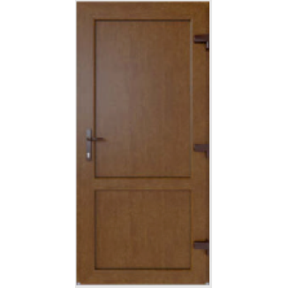 Двері металопластикові Вікнарофф термопанель 24мм Fenster400 850х2050 мм колір зовні золотий дуб