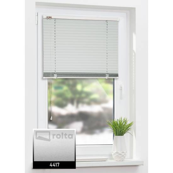 Горизонтальні жалюзі алюмінієві 4417 срібні (гладкі)