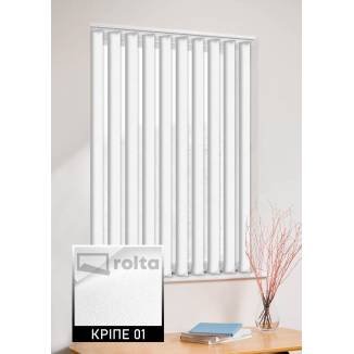 Вертикальні жалюзі Кріпе 01 білий