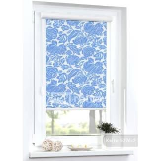 Тканинні ролети Квіти 5276/2 синій