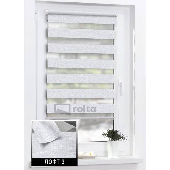 Ролети день-ніч ЛОФТ 3 світло сірий
