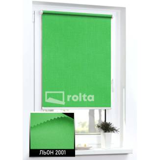 Тканинні ролети Льон 2001 зелений Тканинні ролети Льон 2001 зелений