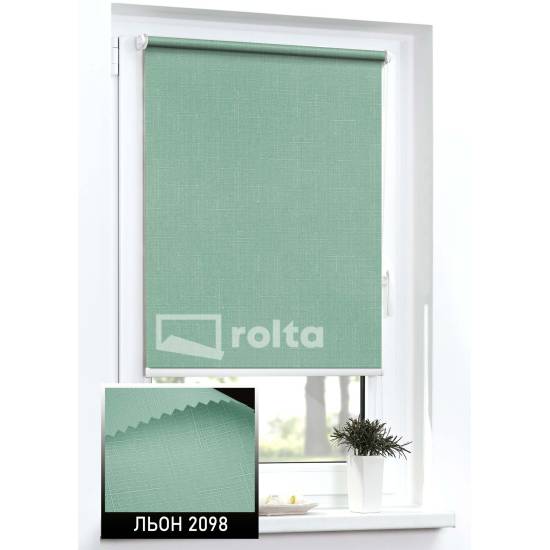 Тканинні ролети Льон 2098 зелений Тканинні ролети Льон 2098 зелений