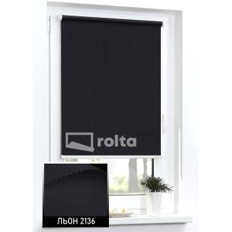 Тканинні ролети Льон 2136 чорний