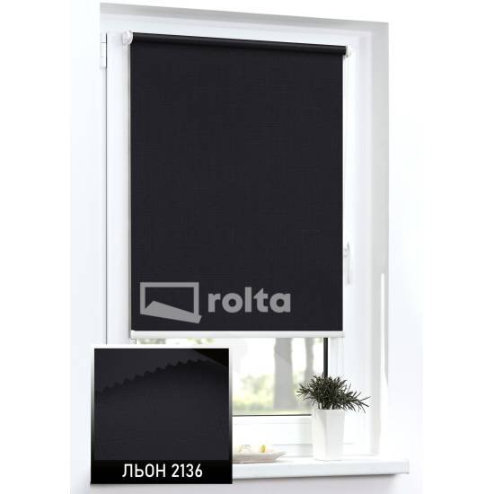 Тканинні ролети Льон 2136 чорний Тканинні ролети Льон 2136 чорний