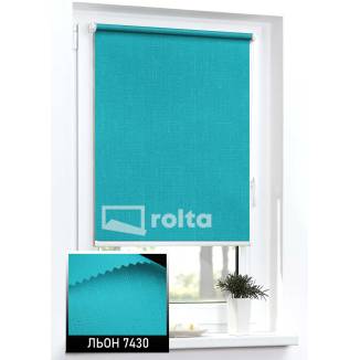 Тканинні ролети Льон 7430 аквамарин