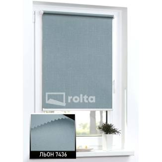 Тканинні ролети Льон 7436 сірий