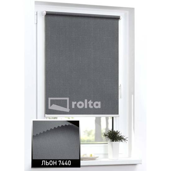 Тканинні ролети Льон 7440 темно сірий Тканинні ролети Льон 7440 темно сірий
