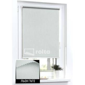 Тканинні ролети Льон 7672 світло сірий