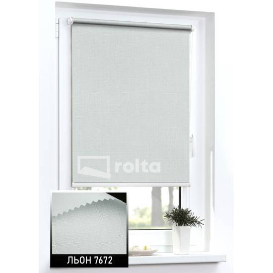 Тканинні ролети Льон 7672 світло сірий Тканинні ролети Льон 7672 світло сірий