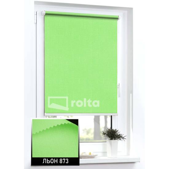 Тканинні ролети Льон 873 салатовий Тканинні ролети Льон 873 салатовий