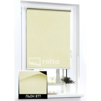 Тканинні ролети Льон 877 персиковий