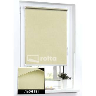 Тканинні ролети Льон 881 кофейний