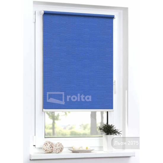 Тканинні ролети Льон 2075 синій Тканинні ролети Льон 2075 синій