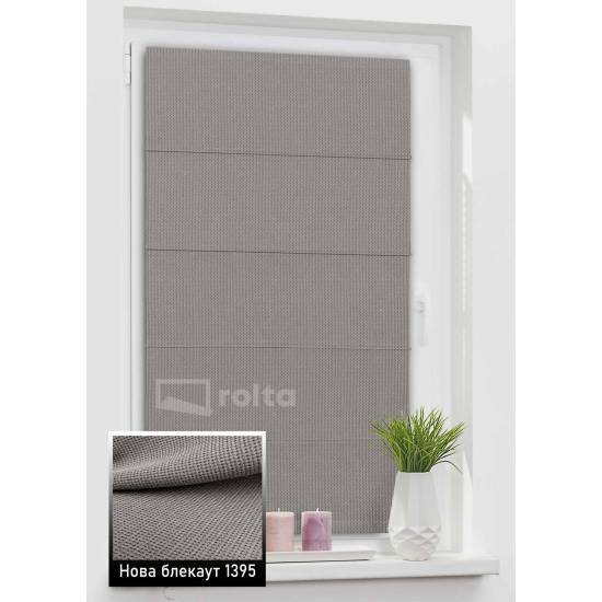 Римські штори Нова БЛЕКАУТ 1395 оливково-сірий