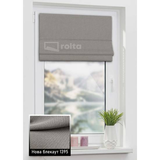 Римські штори Нова БЛЕКАУТ 1395 оливково-сірий