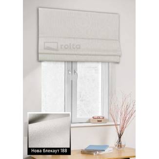 Римські штори Нова БЛЕКАУТ 188 сіро-білий