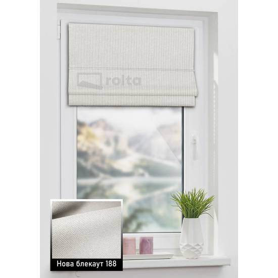 Римські штори Нова БЛЕКАУТ 188 сіро-білий Римські штори Нова БЛЕКАУТ 188 сіро-білий