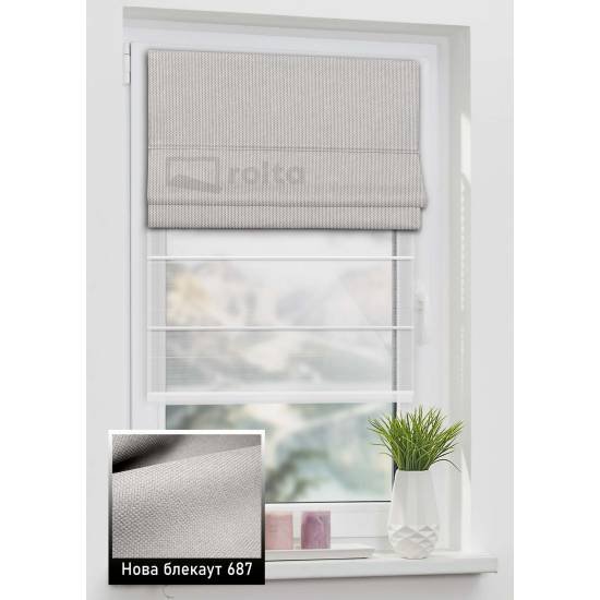 Римські штори Нова БЛЕКАУТ 687 світло-сірий Римські штори Нова БЛЕКАУТ 687 світло-сірий