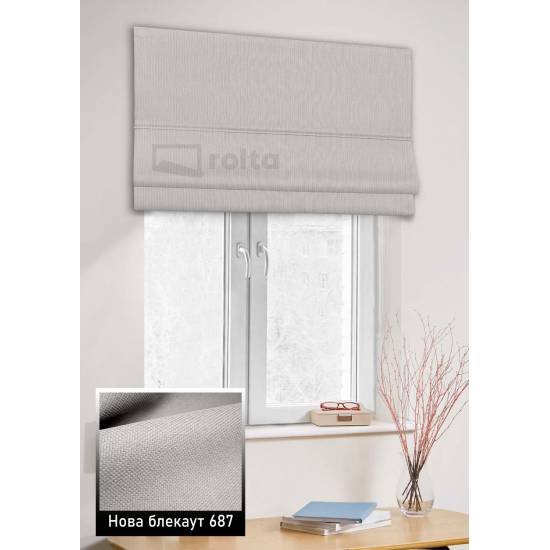 Римські штори Нова БЛЕКАУТ 687 світло-сірий Римські штори Нова БЛЕКАУТ 687 світло-сірий