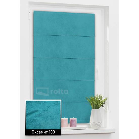 Римські штори Оксамит 100 аквамарин Римські штори Оксамит 100 аквамарин