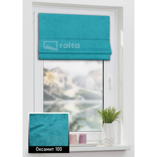 Римські штори Оксамит 100 аквамарин Римські штори Оксамит 100 аквамарин
