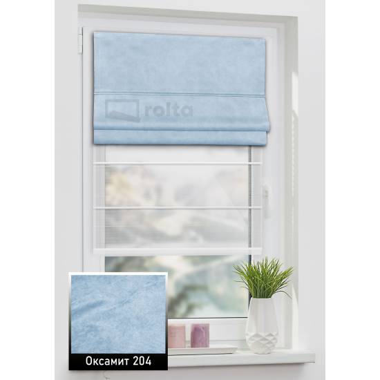 Римські штори Оксамит 204 блакитний Римські штори Оксамит 204 блакитний