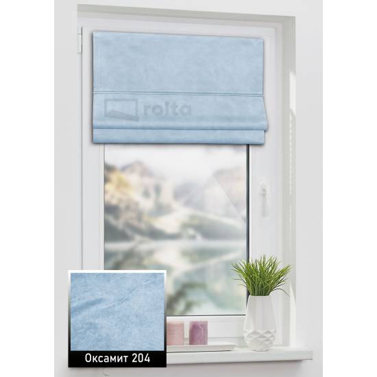 Римські штори Оксамит 204 блакитний Римські штори Оксамит 204 блакитний