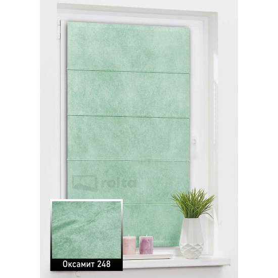 Римські штори Оксамит 248 блідо-зелений