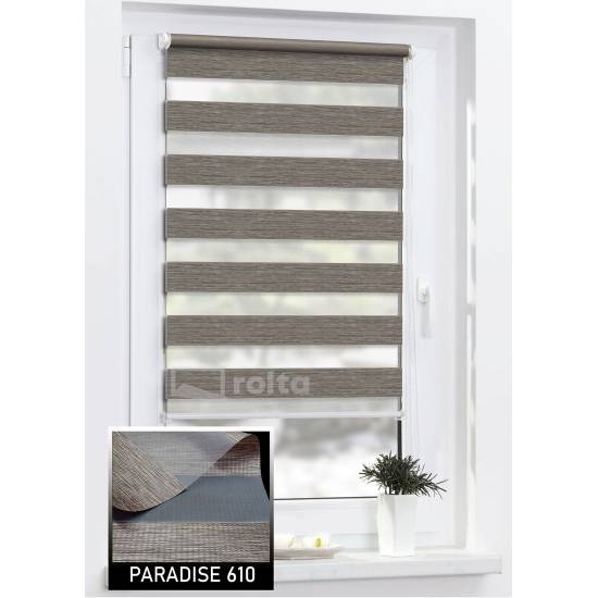 Ролети день-ніч PARADISE 610 світло коричневий