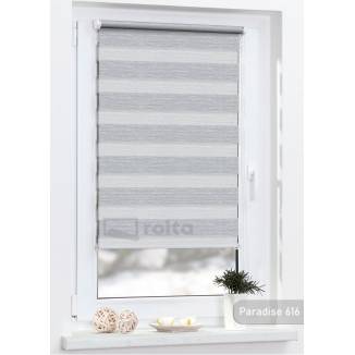 Ролети день-ніч PARADISE 616 біло-сіра