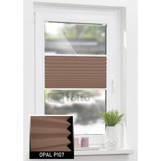 Штори плісе P107 темно коричневий