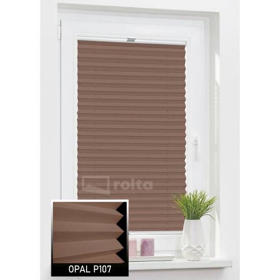 Штори плісе P107 темно коричневий Штори плісе P107 темно коричневий