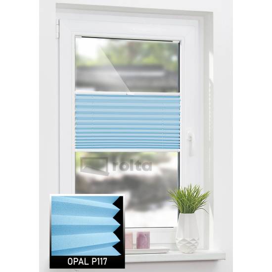 Штори плісе P117 блакитний