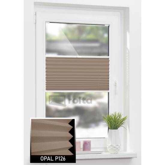 Штори плісе P126 світло коричневий