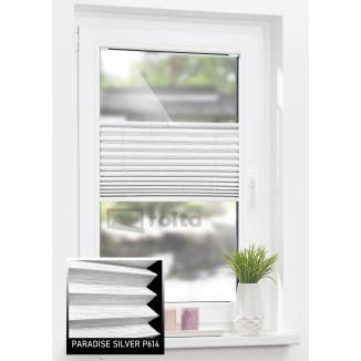 Штори плісе P 614 біло-чорне