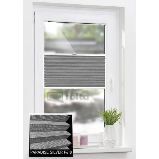 Штори плісе P 618 чорно-біла