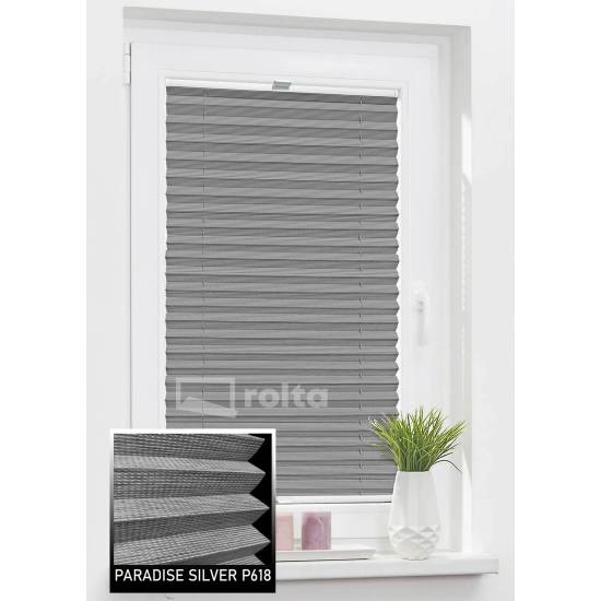 Штори плісе P 618 чорно-біла